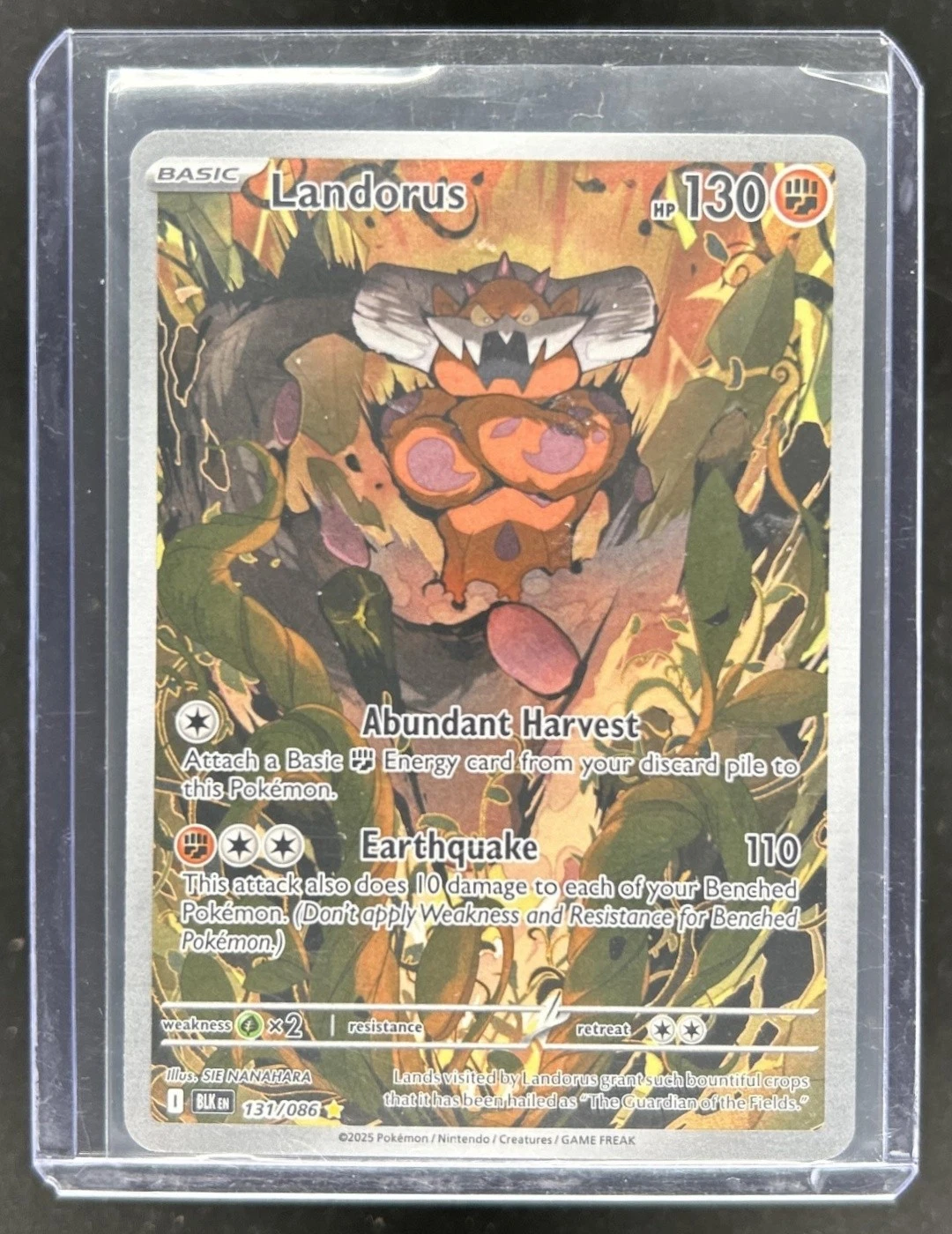 2025 Pokemon Black Bolt Landorus Illustration Rare #131/086