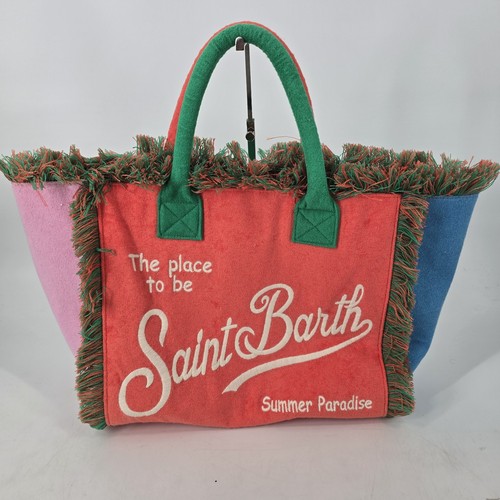 MC2 Saint Barth Terry Multicolor Sponge Tote Bag Summer Paradise Large Beach Bag
