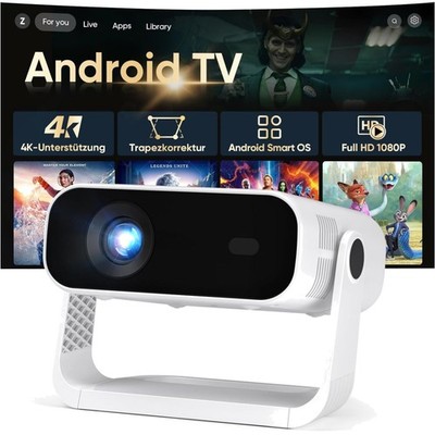 Smart Projektor Heimkino Android 14 HDMI WLAN Bluetooth 20000 Lumen