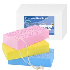 3PCS Exfoliating Bath Sponge, Asian Bath Sponge for Shower, Korean Moisturize...
