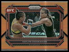 2023 Panini Prizm UFC #35 Katlyn Chookagian Orange Prizms #/99