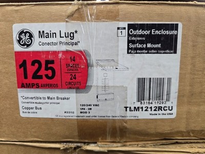 GE TLM1212RCU 125A PowerMark Gold 12/24 Space Load Center 125 Amp