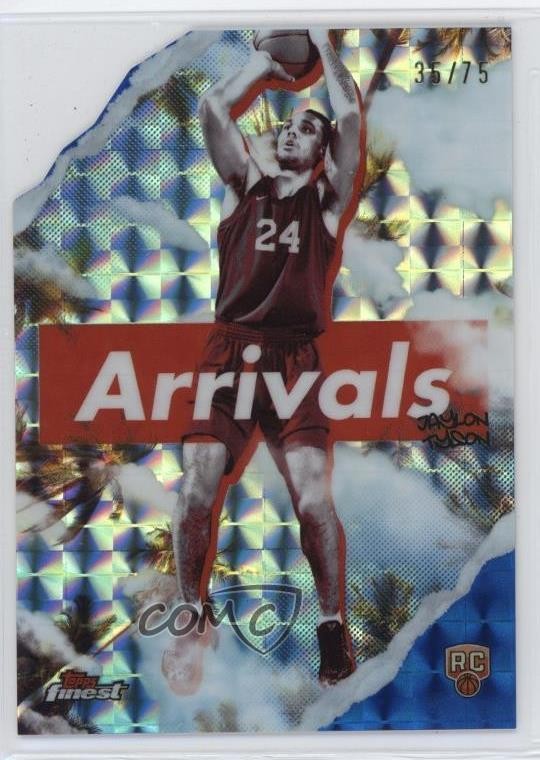 2024-25 Finest Arrivals Blue Geometric Refractor /75 Jaylon Tyson Rookie RC x2o