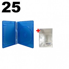25 PREMIUM STANDARD Blu-Ray Single DVD Cases 12MM  100 OPP Bags