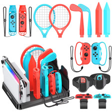 All in One for Switch/Switch OLED Sports Game Accessories Kit for Switch Set Sto