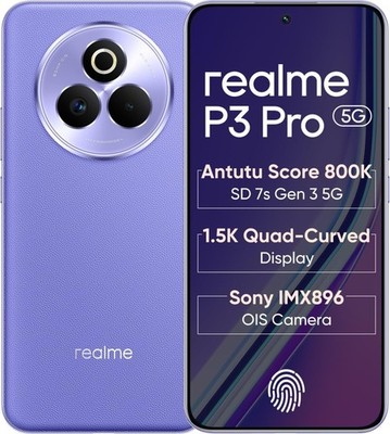 Realme P3 Pro 5G (Galaxy Purple) 128GB/8GB RAM 6000mAh AMOLED Smartphone.