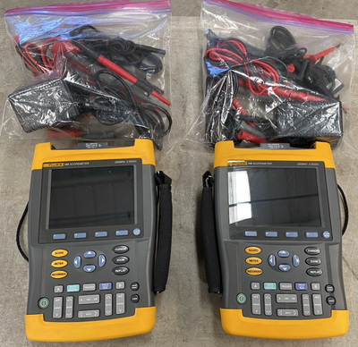 Lot of 3 Fluke 199 ScopeMeter 2.5GS/s 200MHz HandHeld Oscilloscope