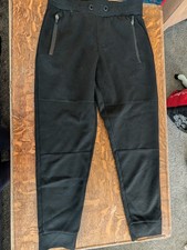 Ladies Aeropostale Stretch Black Pants With Ribbed Cuffs Small