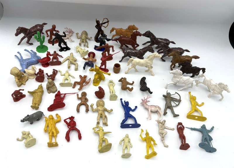 Vintage Cowboys Indians Horses Caveman Pirates Misc Mixed Brand Lido Marx - 55