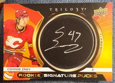 2023-24 Connor Zary Trilogy Signature Pucks Rookie # RSP-CZ Upper Deck RC Auto