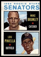 1964 Topps #167 Mike Brumley/Lou Piniella Ex-Mint RC Rookie Senators S ID:149728