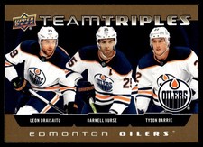 2021-22 Upper Deck Team Triples Gold Draisaitl /Nurse / Barrie