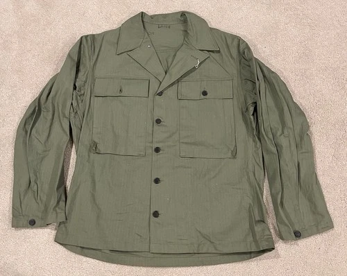 Vtg NOS WW2 HBT Army Jacket M43 Military 1940s 13 Star Button Deadstock 40R