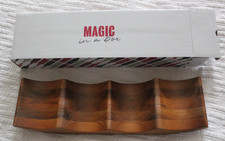 Magic In A Box - 4 Bottle Contemporary Wooden Wine Rack - NEW & BOXED!
