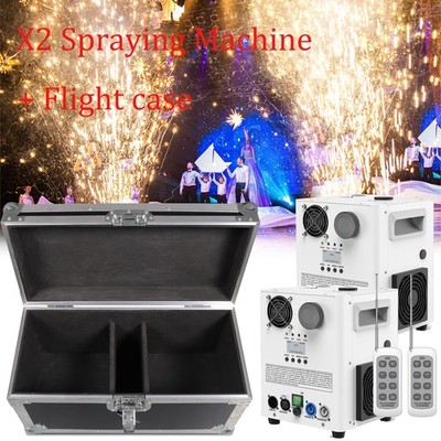 2X 800W Cold Spark Machine + Case DMX Wireless Remote Control Firework Machine
