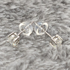 Sterling Silver Diamond Cut Moissanite Earrin...