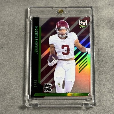 2024 Pro Set Pure #132 Jermaine Burton Green Spectrum #d /25 SSP Alabama