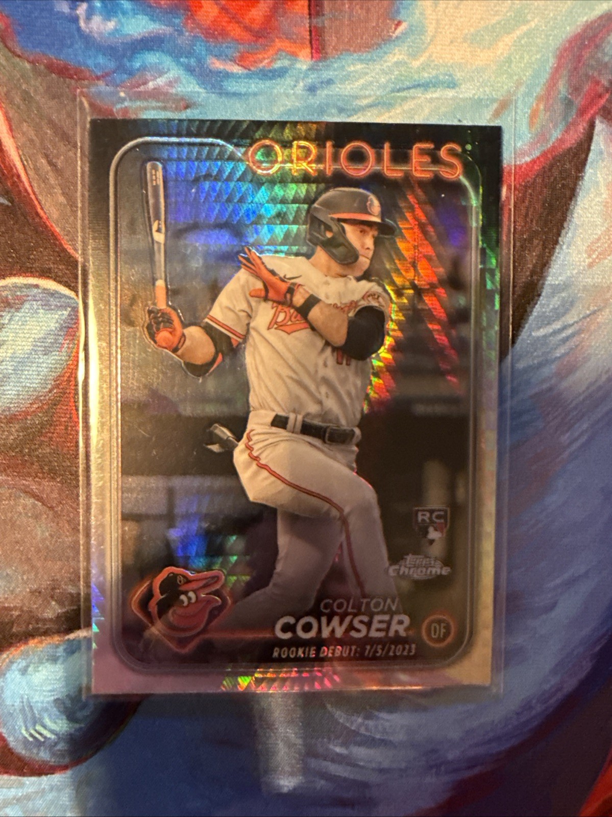 Colton Cowser 2024 Topps Chrome Prism Refractors #278 Baltimore Orioles