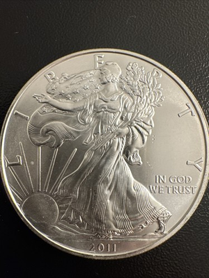 #ad 2011 ASE American Silver Eagle $1 1oz .999 BU MS Uncirculated Blast White $85.00