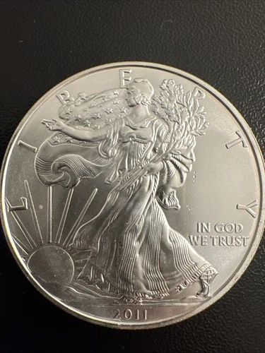 2011 ASE American Silver Eagle $1 1oz .999 BU MS Uncirculated - Blast White