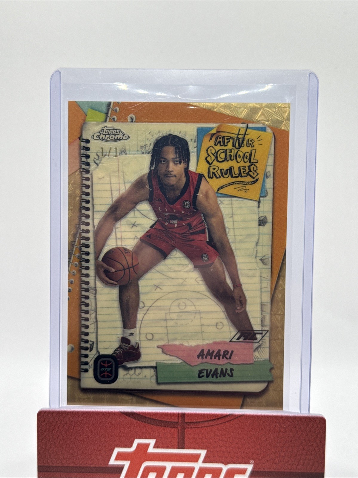 2024 Topps Overtime Elite Amari Evans Superfractor 1/1 University Of Texas