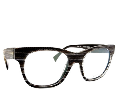 ALAIN MIKLI A 03025 B0D9 MATTE BLACK GREY BROWN AUTHENTIC EYEGLASSES FRAME 51-18