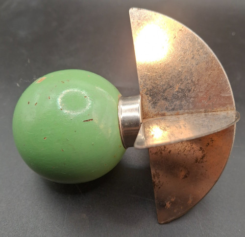 Rare Vintage 1930s Henry Dreyfuss Mezzaluna Food Chopper Green Handle Androck Or