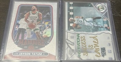 2020-21 Panini Chronicles Marquee Jayson Tatum And Jason Tatum Success Is Earned
