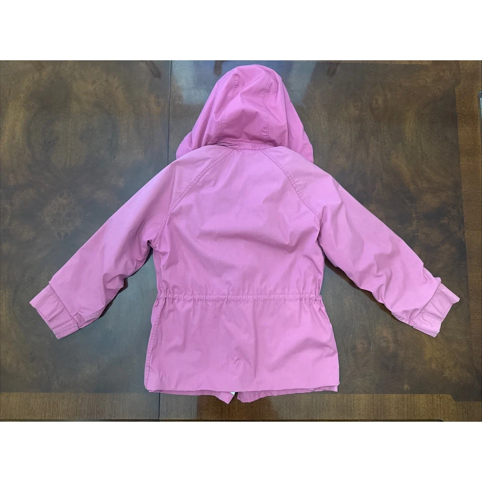 复古粉色连帽外套羊毛 M 码腰格子衬里美国制造 — 第 4/4 张图片