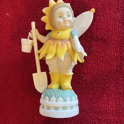 Department 56 Dept 56 In the Garden 2002  I DIG YOU  Figurine yellow Fairy