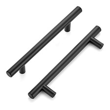 20 PCS 7.38 Inch Matte Black Stainless Steel Cabinet Pulls 5 Inch 128mm