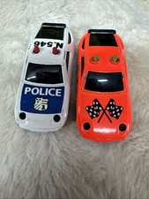 2 Vintage Majorette Sonic Flashers Porsche 928 Police Cars