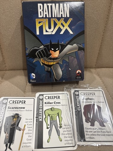 Looney Labs Card Game Batman Fluxx Box BONUS - Clayface Scarecrow Croc & Coin