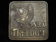 PJ09130 1976  NRA FREEDOM  NATIONAL RIFLE ASSOCIATION BICENTENNIAL BELT BUCKLE