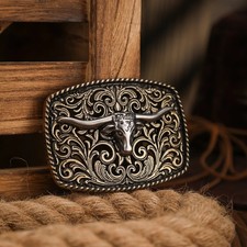 Western-Style Metal Belt Buckle   Unique Retro Cowboy Vintage Apparel Accessory