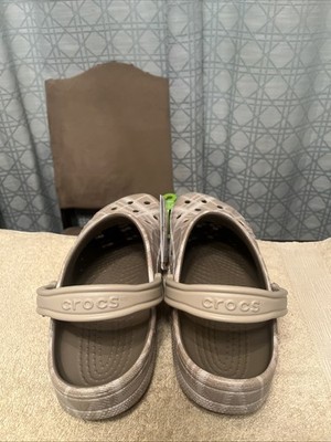 Crocs Baya Holiday Plaid Clogs Cobblestone Tan Sandals Shoe  display picture 1