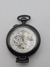Kronen Sohne Skeleton Mechanical Wind-up Analog Men's Pocket Watch Working