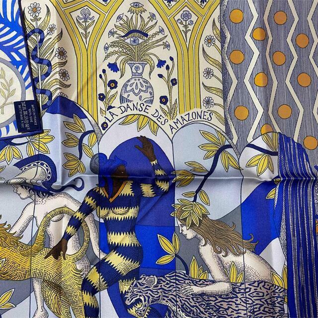 Hermes Scarf La Danse des Amazones 90 cm Silk blue Carre Hermes Scarf La Danse des Amazones 90 cm Silk blue Carre