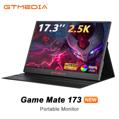 GTMEDIA 17.3'' 2.5K 165Hz Portable Monitor TypeC Second Gaming Screen for Xbox PS