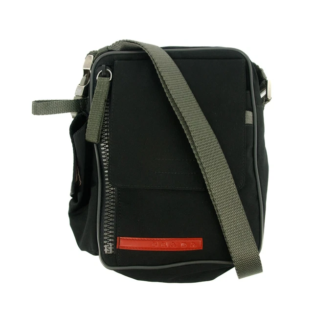 EBAY LIVE Prada Sport Nylon Black Multi Pocket Crossbody Bag #5283