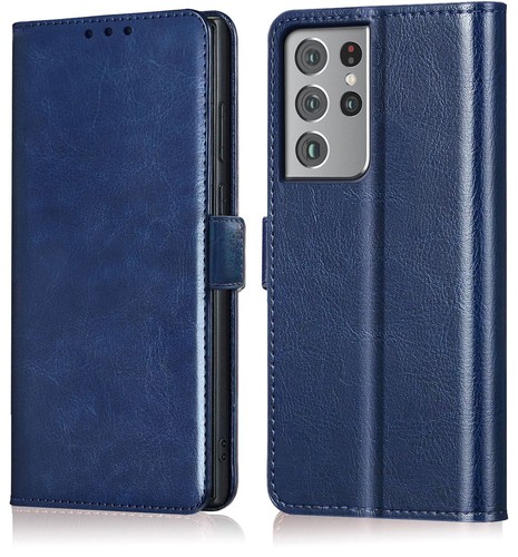 For Samsung Galaxy S21 Ultra 5G Leather Case Flip Cover Screen Protector Privacy - Picture 23 of 44