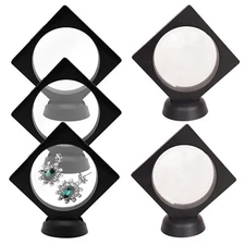 5Pack 3D Floating Frame Display Stands Holder Base For Jewelry Medallion Coins