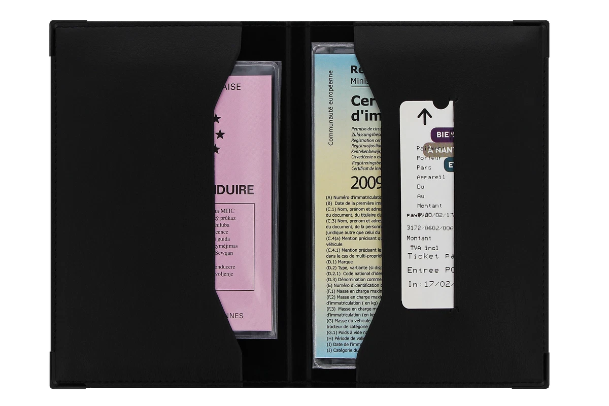 Etui carte top grise luxe