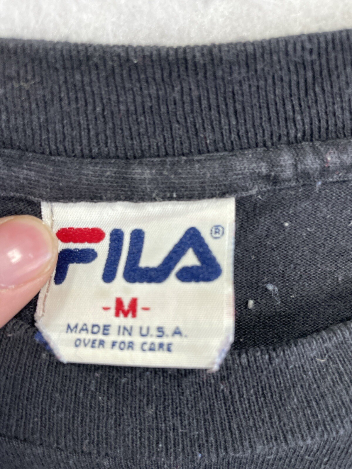FILA Maglietta vintage American Thunder Feel The Wind aquila calva biker Harley taglia M