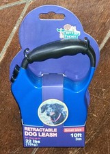 10ft BLUE Small Retractable Dog Leash for Dogs up to 22 lbs.
