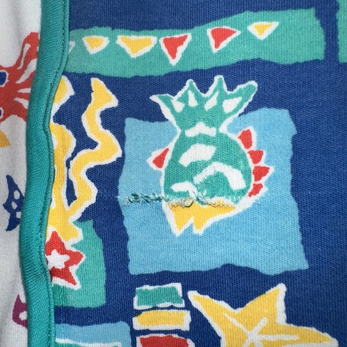 Vintage Gymboree Baby Blanket Reversible Bright Colors Ocean Fish 90's Under Sea - Picture 6 of 11