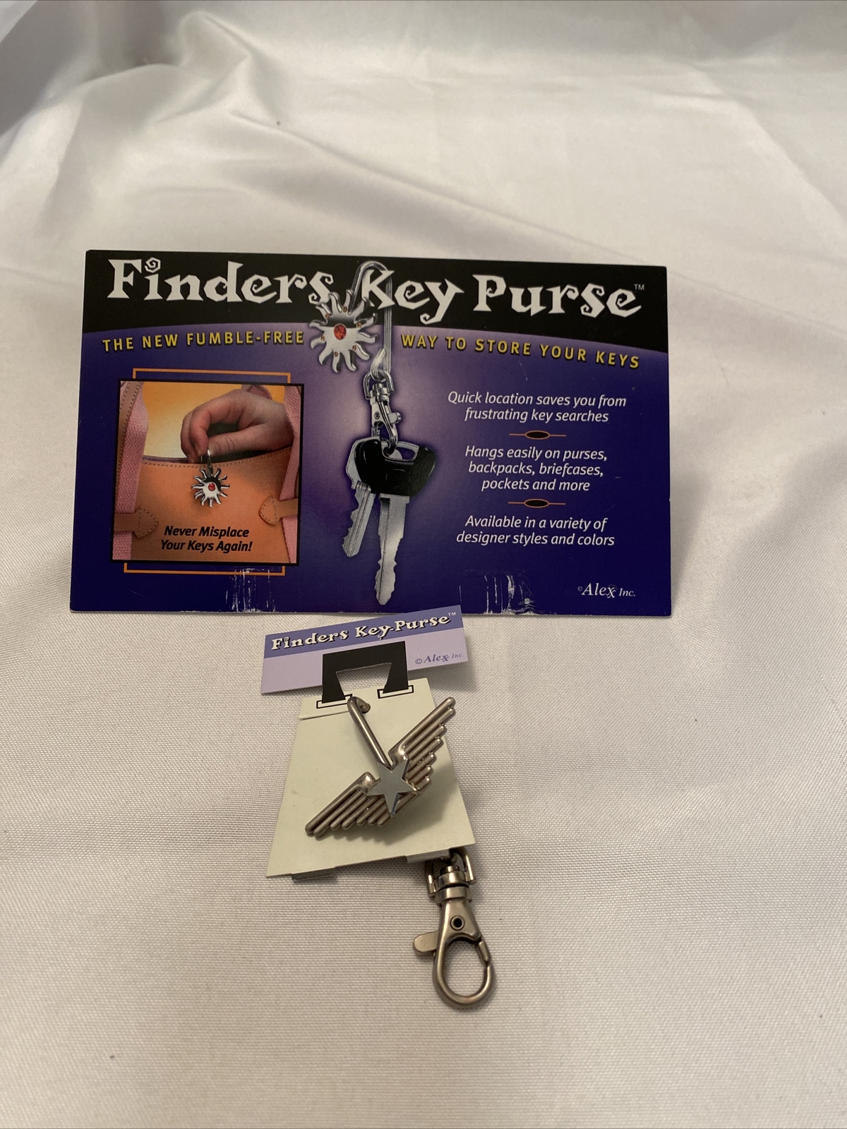 Alexx Finders Key Purse Wings Charm