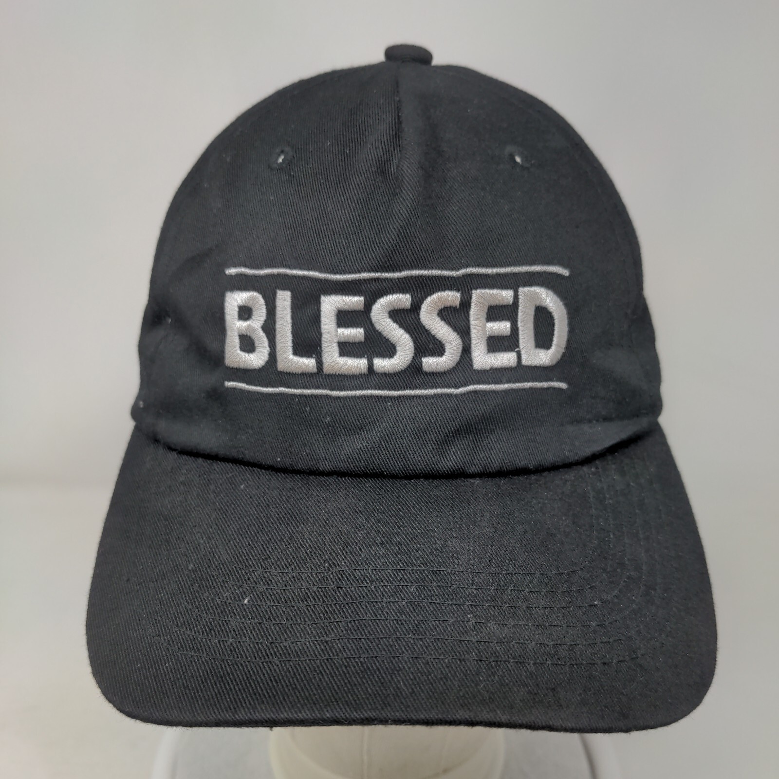 Blessed Strapback Hat Black OSFA Embroidered Adju… - image 2