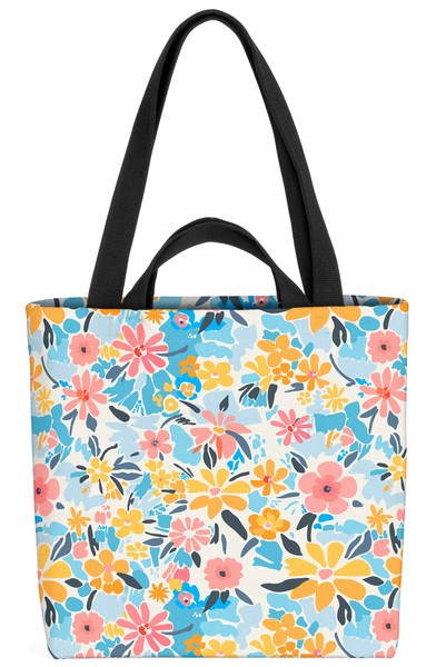 Blumen KüChe Blau Muster Tasche Blumenmuster GeblüMt Blau KüChe Fliesen Grafik-image