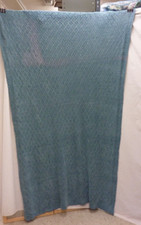 GOODWIN WEAVERS MADE IN AMERICA 100% RAYON KNITTED THROW 46" X 67" TEAL